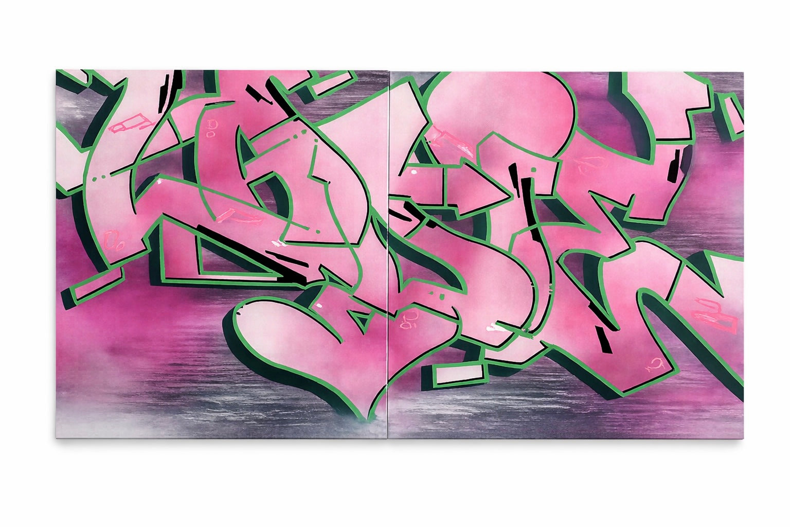“Ladie in Pink” Diptych