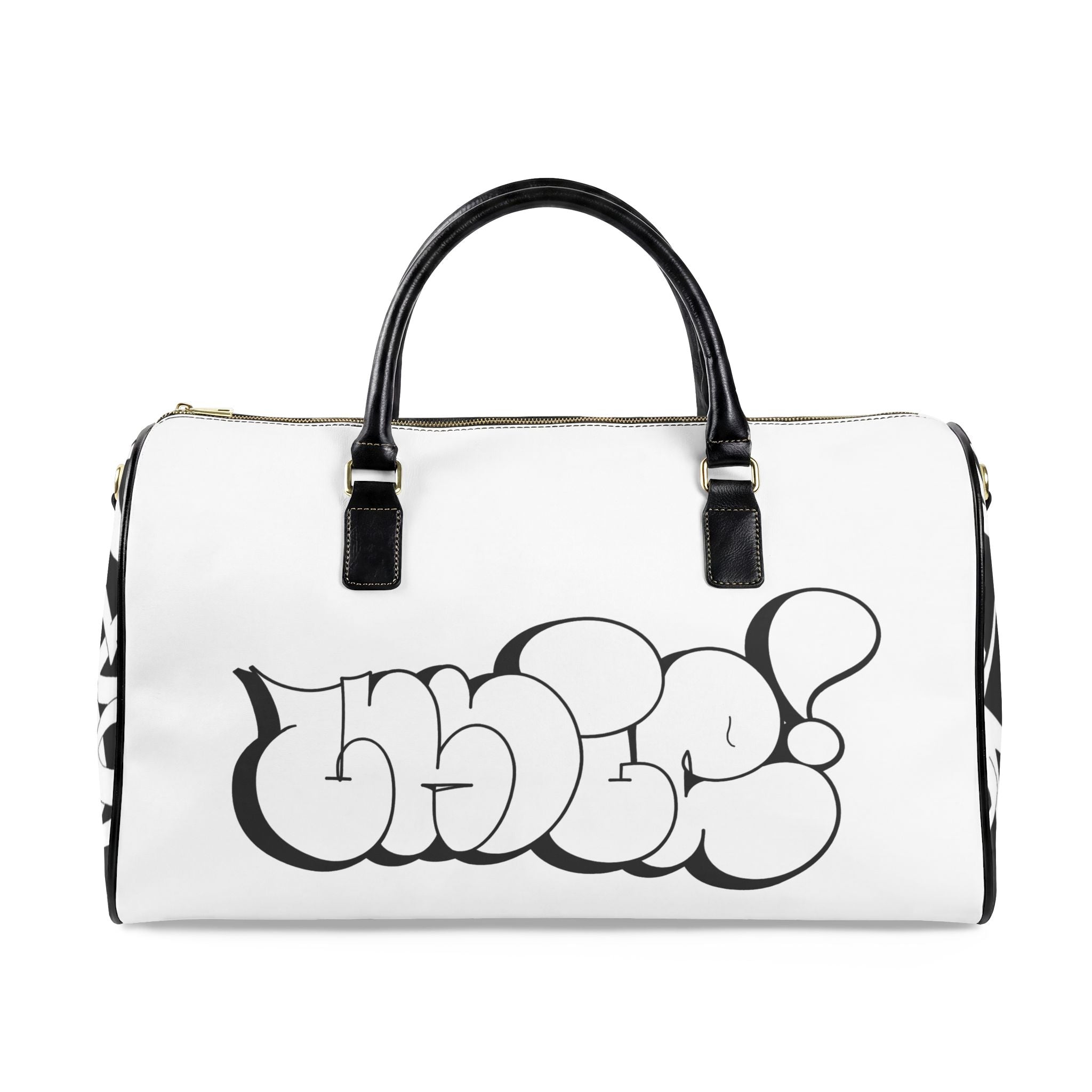 Ladie Throw White Leather Duffle
