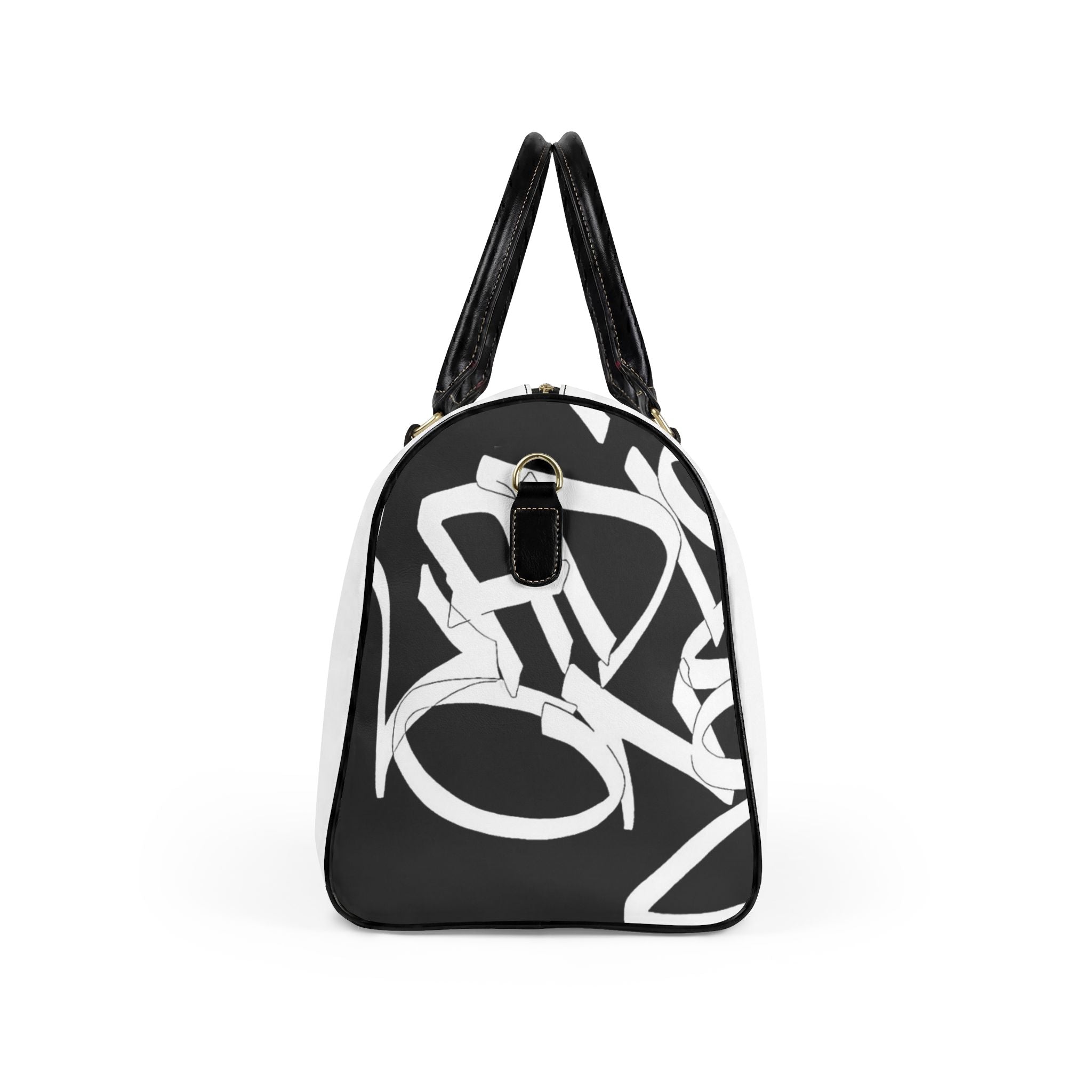 Ladie Throw White Leather Duffle