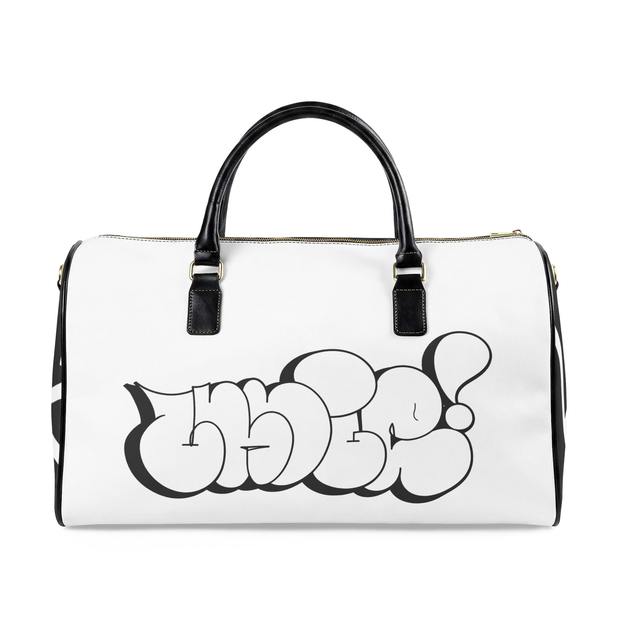 Ladie Throw White Leather Duffle